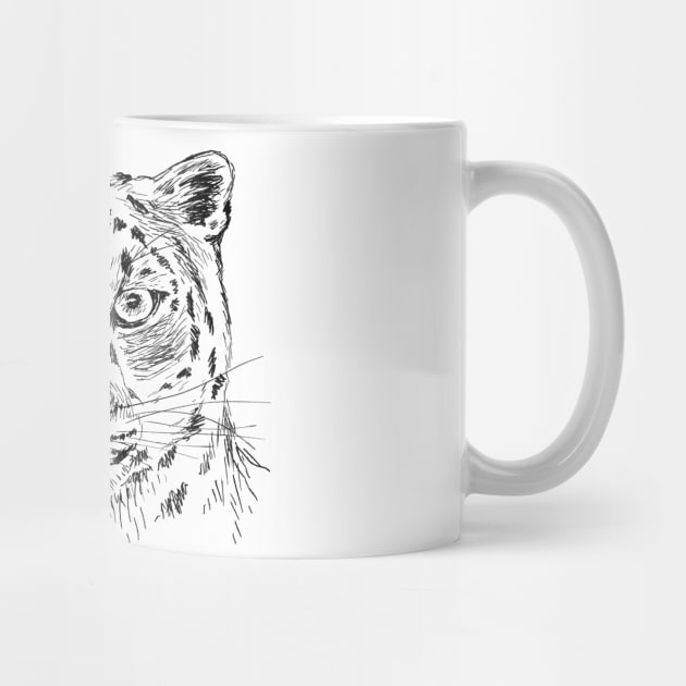 Snow Leopard Print by rachelsfinelines